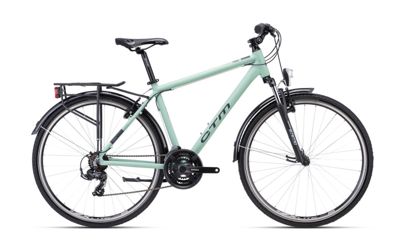 CTM TRANZ 1.0 - sivozelená L (19") - trek