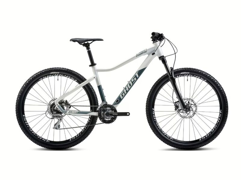 GHOST Lanao Essential 27.5 Pearl White/Metallic Green Gloss