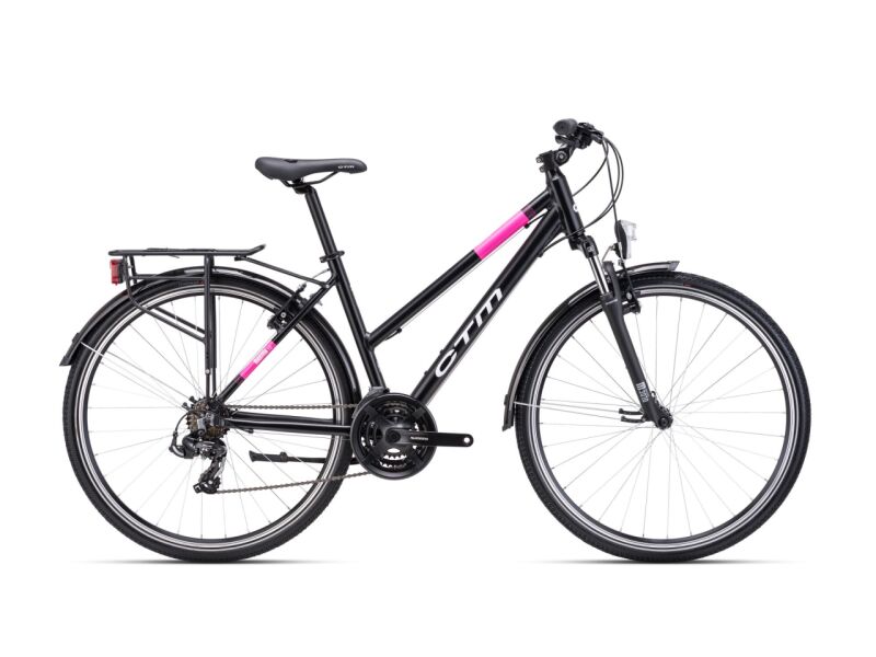 CTM MAXIMA 1.0 trek-matná čierna / ružová