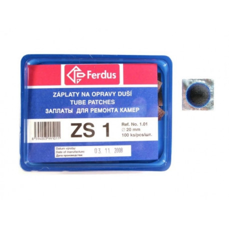 záplaty Ferdus ZS 1 20mm 100ks/1.90/ks