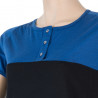 triko krátké dámské SENSOR MERINO AIR PT s knoflíčky modro/černé
